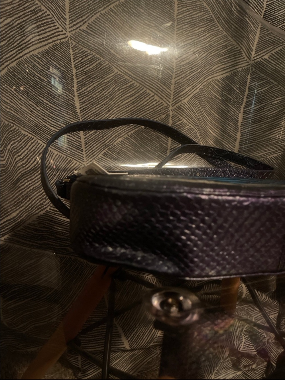 Brahmin Metallic Blue Ombre Embossed Crossbody - Picture 6 of 10